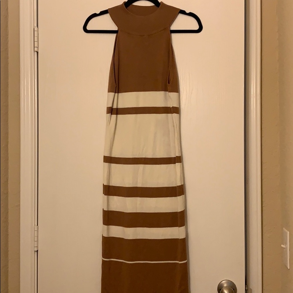 Stripped Maxi sweater dress ankle length